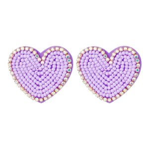 Hearts oorbel strass