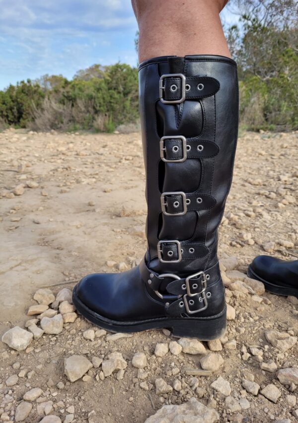 biker boots blush boutique