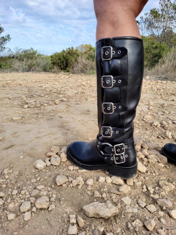 biker boots blush boutique